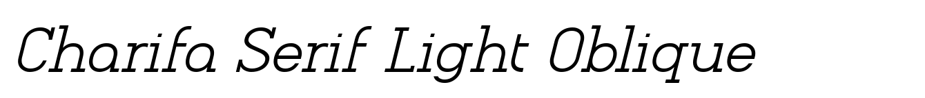 Charifa Serif Light Oblique